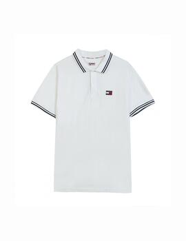 TOMMY POLO BADGE BLANCO
