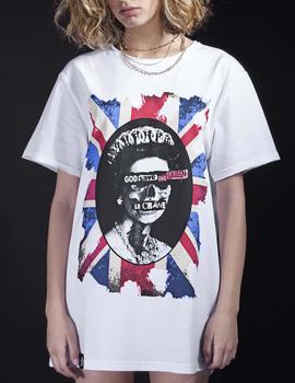 Camiseta Pistols Blanco Le Crâne Unisex