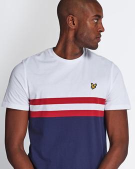 Camiseta stripes/ TS1219VE/ White_red/ Lyle&Scott