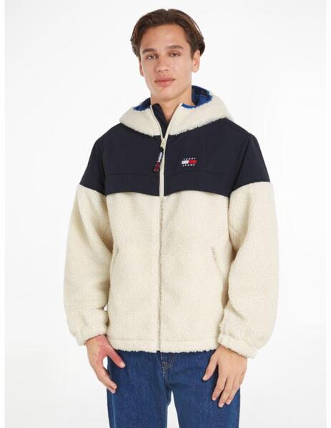 TOMMY JEANS CAZADORA CHICAGO SHERPA BEIGE