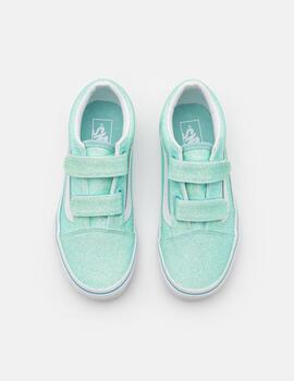 VANS Old Skool V GLITTER PASTEL BLUE