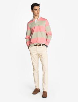 HARPER POLO RUGBY ROSA M/L