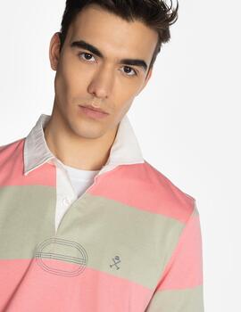 HARPER POLO RUGBY ROSA M/L