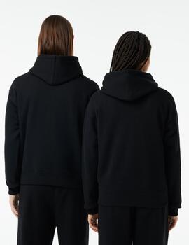 LACOSTE HOODIE NEGRA LOOSE FIT