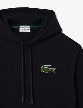 LACOSTE HOODIE NEGRA LOOSE FIT