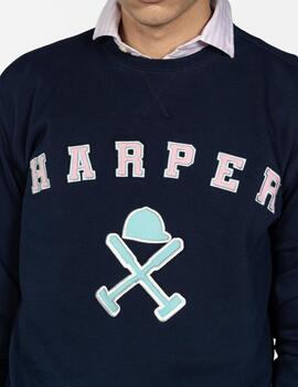 HARPER SUDADERA MARINO RETRO