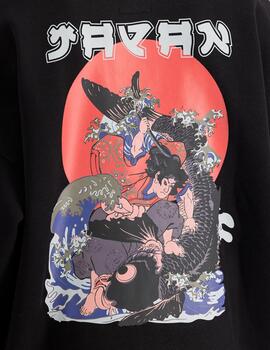 ALPHA SUDADERA JAPAN NEGRA WARRIOR