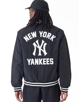 NEW ERA BOMBER NY NEGRA BLANCO