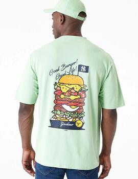 NEW ERA CAMISETA OVERSIZE BURGUER VERDE