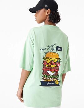 NEW ERA CAMISETA OVERSIZE BURGUER VERDE