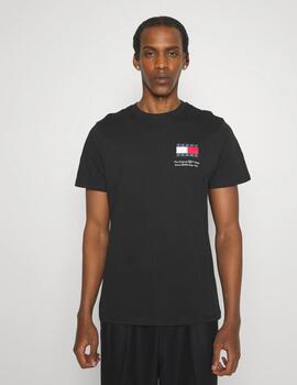 TOMMY CAMISETA NEGRA SLIM ESSENTIAL