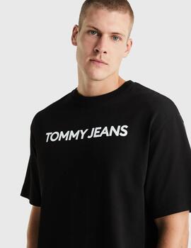 TOMMY CAMISETA NEGRA OVERSIZE LOGO