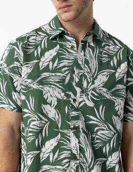 TIFFOSI CAMISA VERDE ESTAMPADA BALI