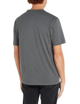 CALVIN KLEIN CAMISETA BADGE GRIS