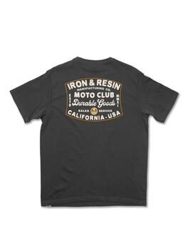 IRON AND RESIN CAMISETA GRIS MOTO CLUB