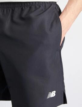 NEW BALANCE SHORT WOVEN NEGRO