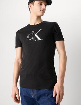 CALVIN KLEIN CAMISETA NEGRA OUTLINE MONOLOGO