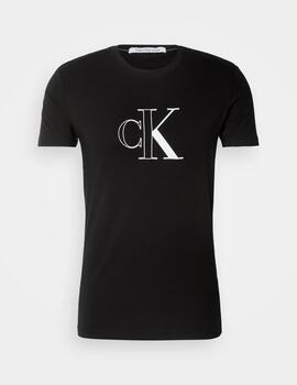 CALVIN KLEIN CAMISETA NEGRA OUTLINE MONOLOGO