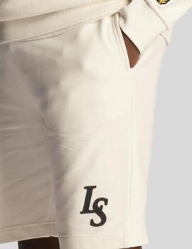 SHORT LYLE&SCOTT CLUB EMBLEM BEIGE