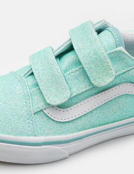 VANS Old Skool V GLITTER PASTEL BLUE