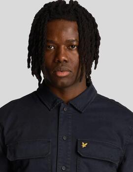 CAMISA LYLE&SCOTT NAVY GARMENT DYED