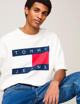 TOMMY CAMISETA BLANCA OVERSIZE LOGO