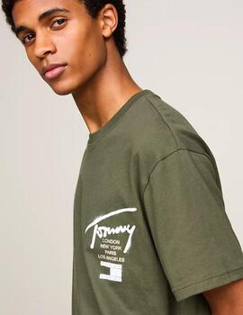 TOMMY CAMISETA VERDE GRAFFITI