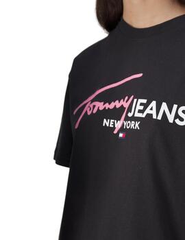 TOMMY CAMISETA NEGRA POP COLOR