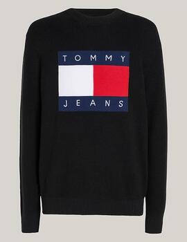 TOMMY JERSEY NEGRO LOGO