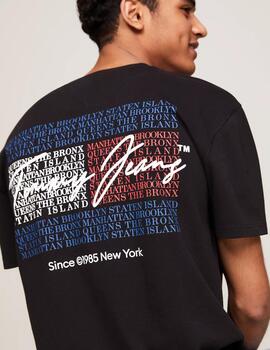 TOMMY CAMISETA NEGRA VINTAGE LOGO