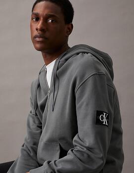 CALVIN KLEIN SUDADERA ZIP MONOLOGO GREY ENDLESS