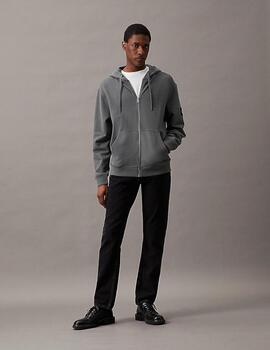 CALVIN KLEIN SUDADERA ZIP MONOLOGO GREY ENDLESS