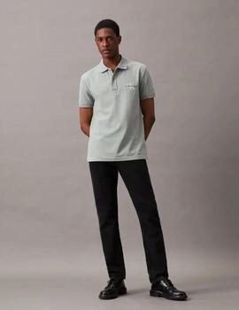 CALVIN KLEIN POLO MONOGRAMA GRAY SLATE