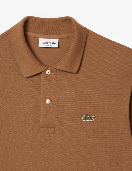 Polo marron lacoste best sale