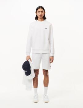 LACOSTE SUDADERA BLANCA CUELLO REDONDO