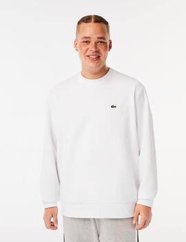 LACOSTE SUDADERA BLANCA CUELLO REDONDO