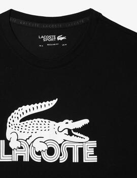 LACOSTE CAMISETA NEGRA ULTRA DRY