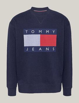 TOMMY SUDADERA MARINO MELANGE FLAG