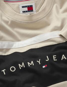 TOMMY CAMISETA BEIGE COLORBLOCK REGULAR