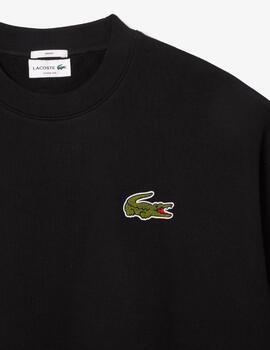 LACOSTE SUDADERA NEGRA OVERSIZE