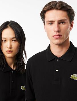 LACOSTE POLO NEGRO OVERSIZE