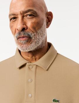 LACOSTE SUDADERA CUELLO POLO BEIGE