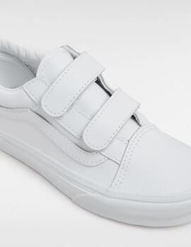 VANS ZAPATILLA KIDS OLD SKOOL V TUMBLE BLANCA