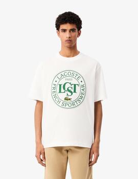 LACOSTE CAMISETA ESTAMPADA BLANCA