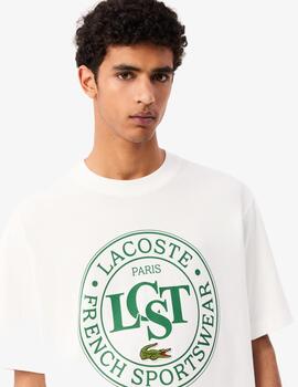 LACOSTE CAMISETA ESTAMPADA BLANCA