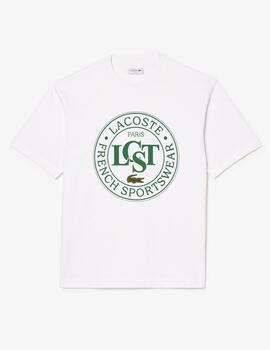 LACOSTE CAMISETA ESTAMPADA BLANCA