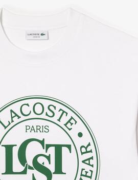 LACOSTE CAMISETA ESTAMPADA BLANCA