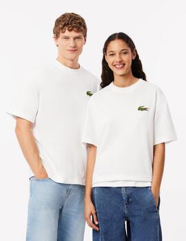 LACOSTE CAMISETA BLANCA OVERSIZE