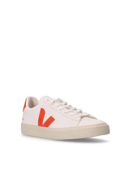 VEJA ZAPATILLA CAMPO WHITE ORANGE FLUOR