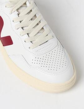 VEJA ZAPATILLA V90 WHITE MARSALA